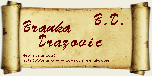 Branka Dražović vizit kartica